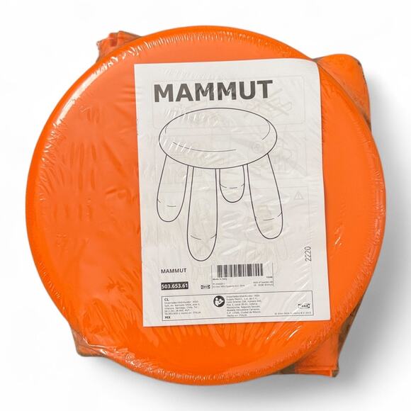 IKEA MAMMUT Orange Indoor/Outdoor Children's Chair - Picture 1 of 2